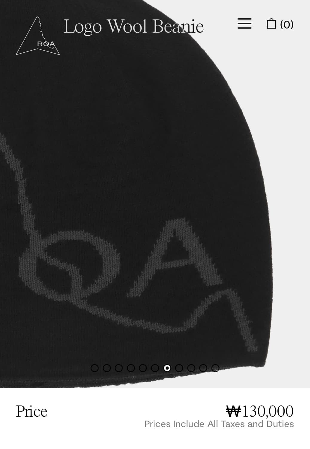 로아 하이킹 25fw 로고 울 비니/블랙 상품이미지9