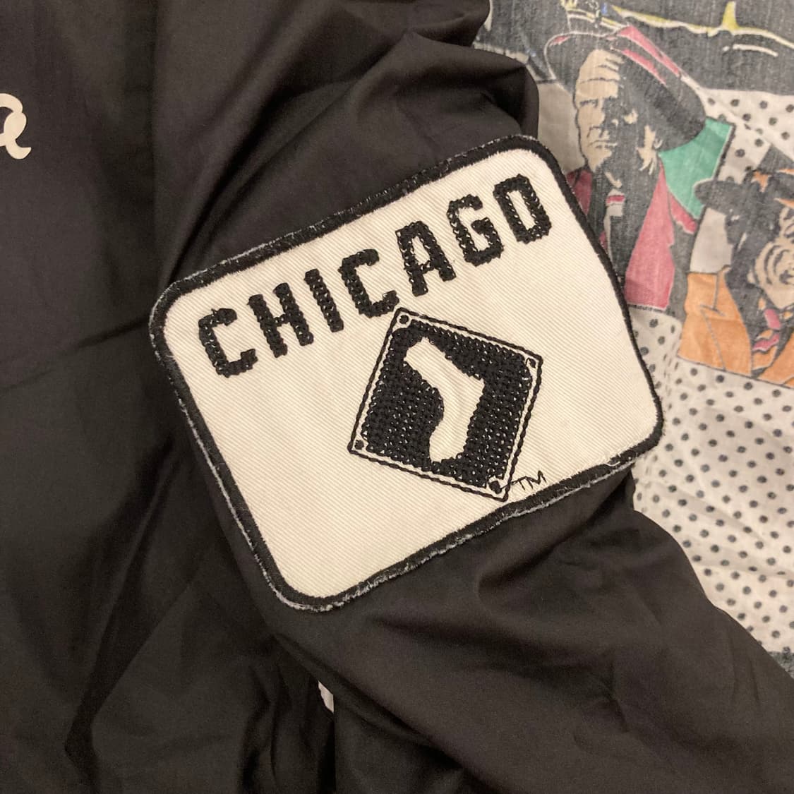 일본 유니클로 프린팅 시카고 화이트 삭스 코치 자켓 상품이미지3