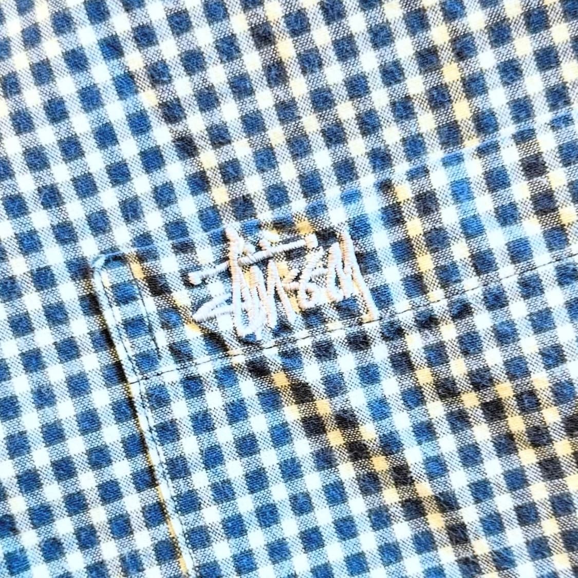 90s 스투시 깅엄 체크 셔츠 상품이미지6