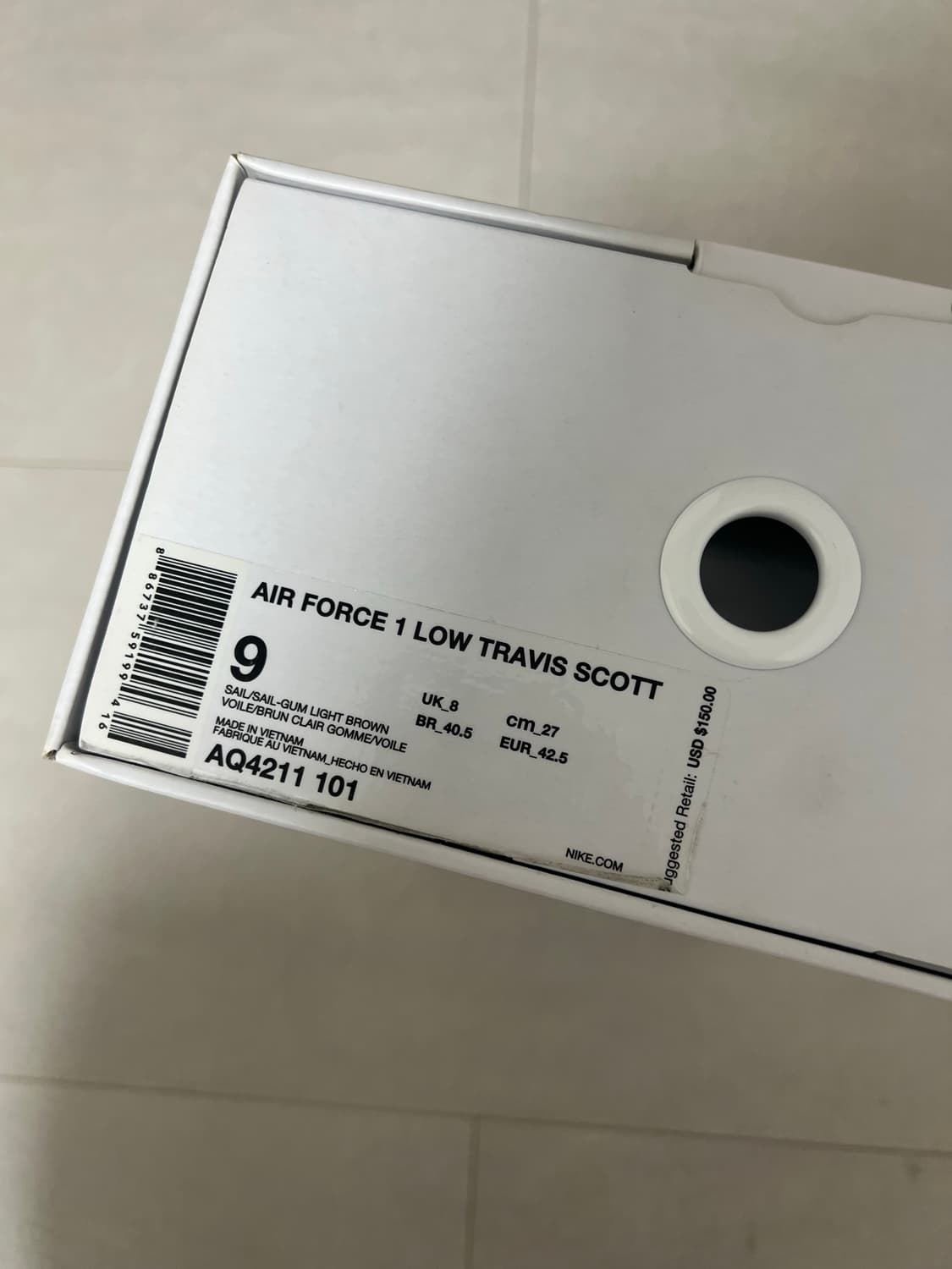 나이키X 트래비스 스캇 에어포스 1 로우 세일 상품이미지3
