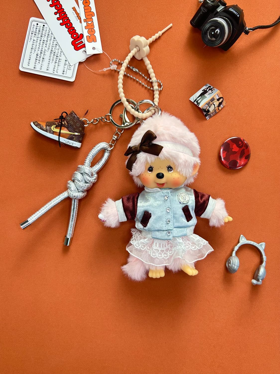 (7)정품몬치치🩶은은하게  반짝 파스텔커스텀키링 상품이미지1