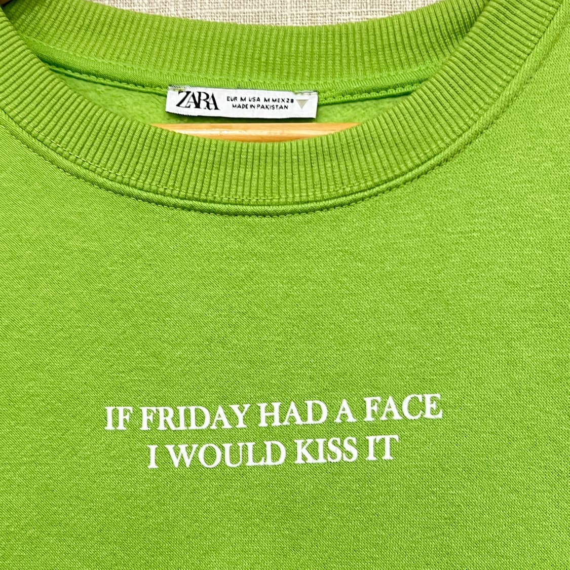 ZARA 자라 크루넥 기모 맨투맨 M 상품이미지2