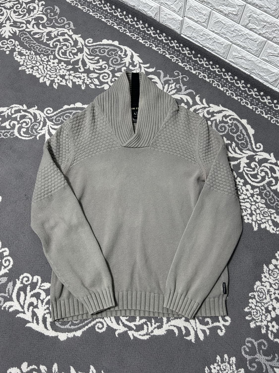 아르마니 익스체인지 숄 카라 니트 상품이미지3