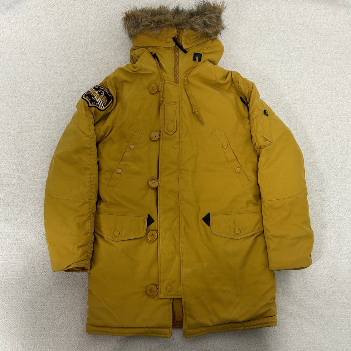 알파인더스트리 패치로고 n3b 야상 점퍼 머스타드  상품이미지3