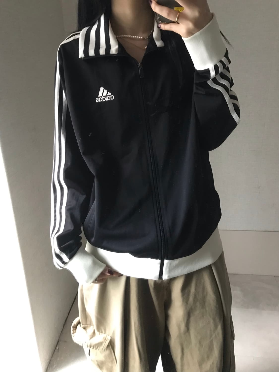 아디다스 블랙 스트라이프 져지 상품이미지4