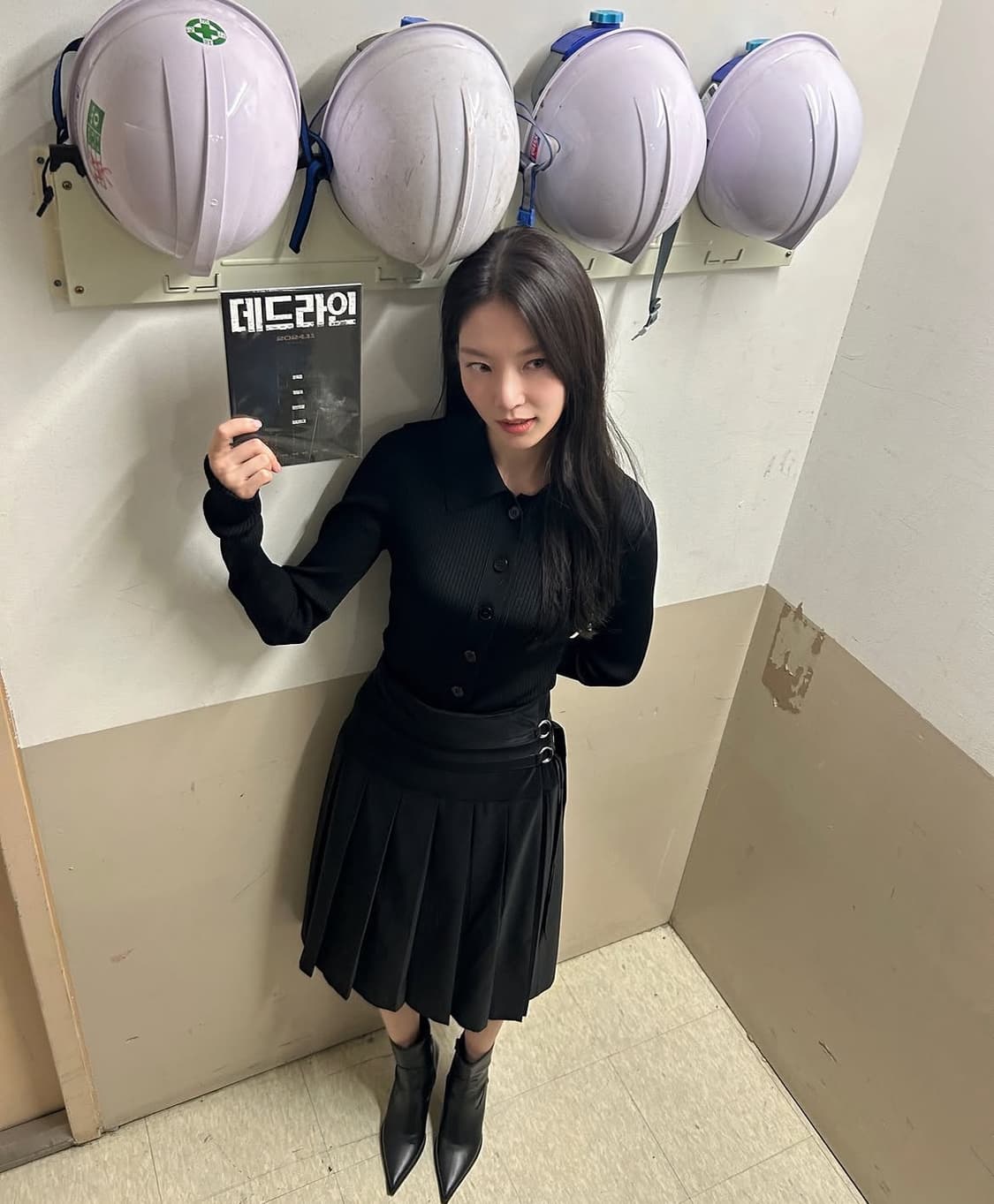 The penny 더페니 골지 카라 니트 가디건 공승연 착용 상품이미지3