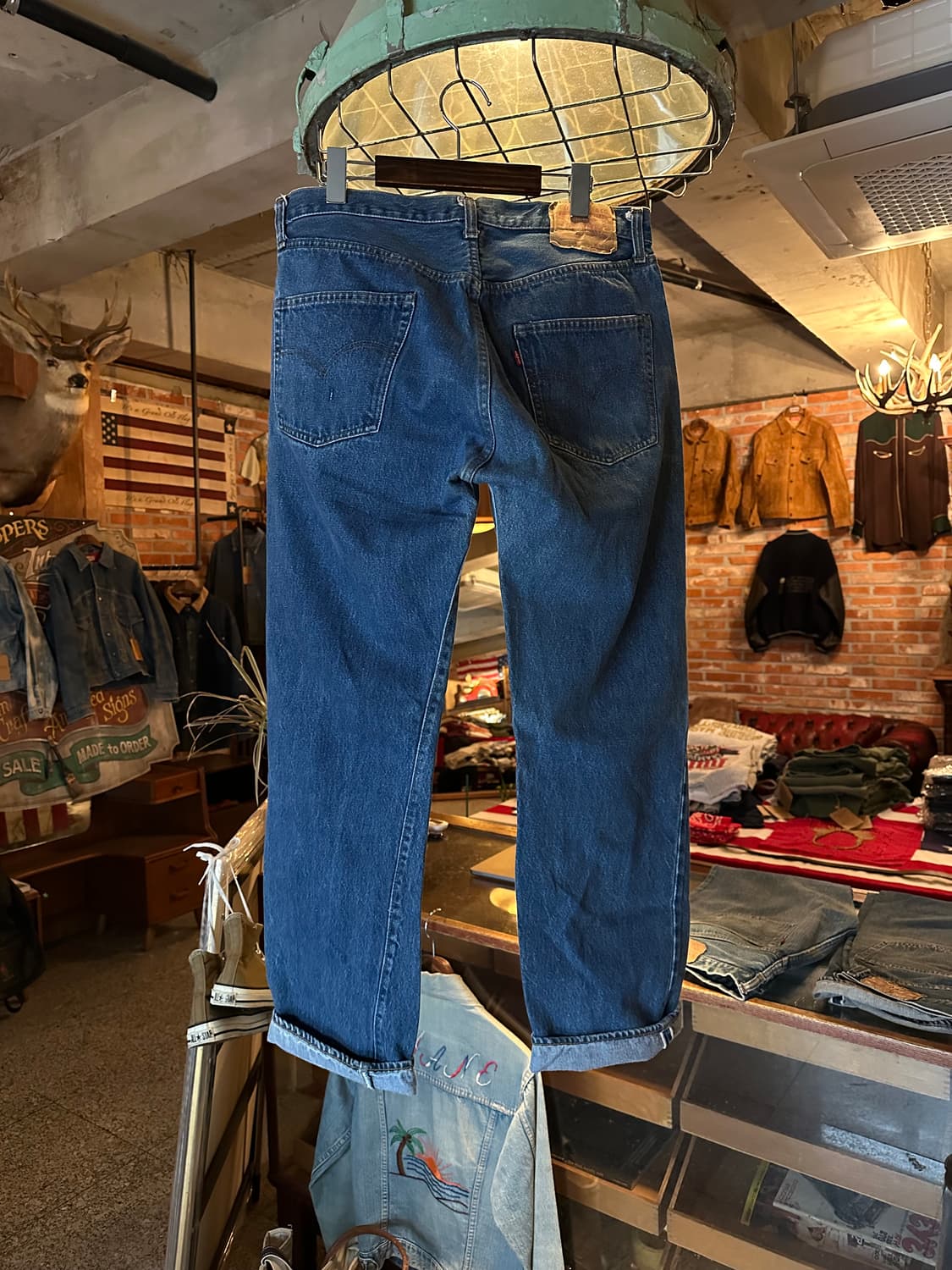 70s USA 빈티지 리바이스 501 66후기 셀비지 데님 팬츠 상품이미지4