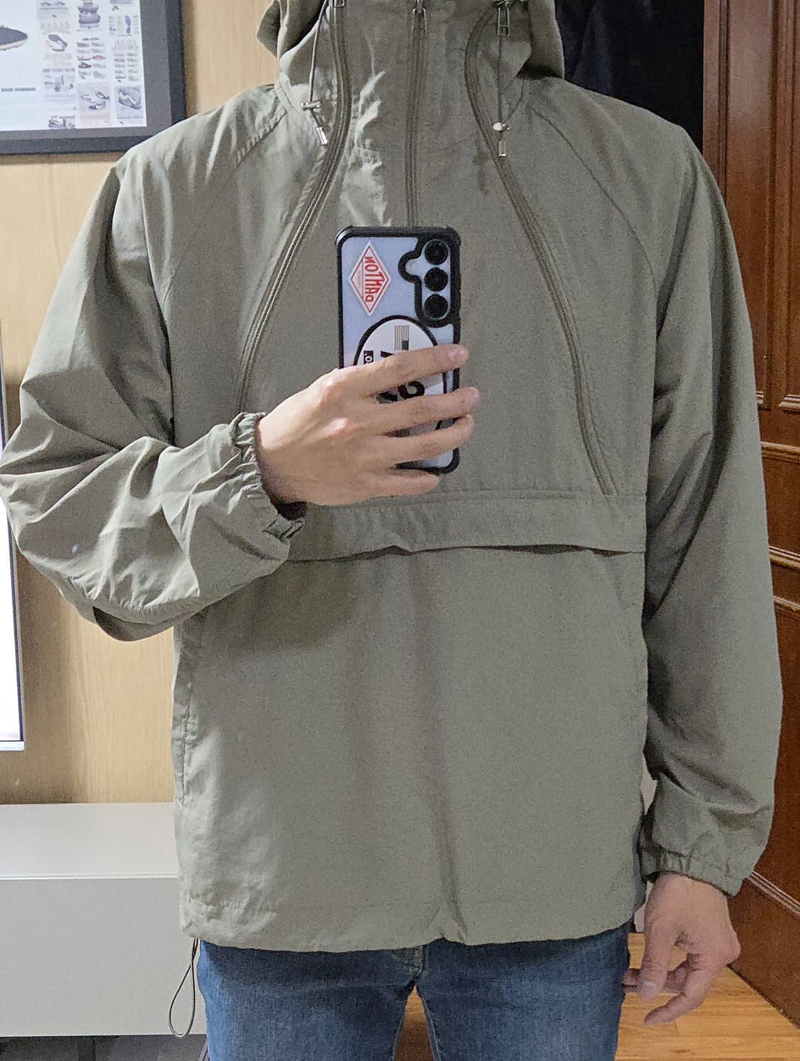 (착샷) 노운 바람막이 하프 집업 자켓 상품이미지10