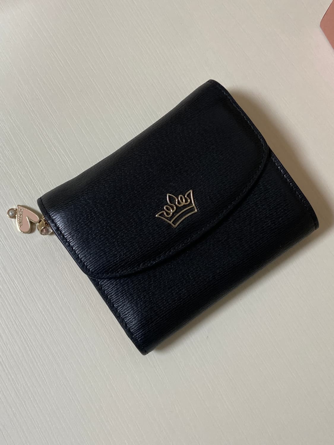 제이에스티나 3단 반지갑 블랙 핑크 상품이미지2