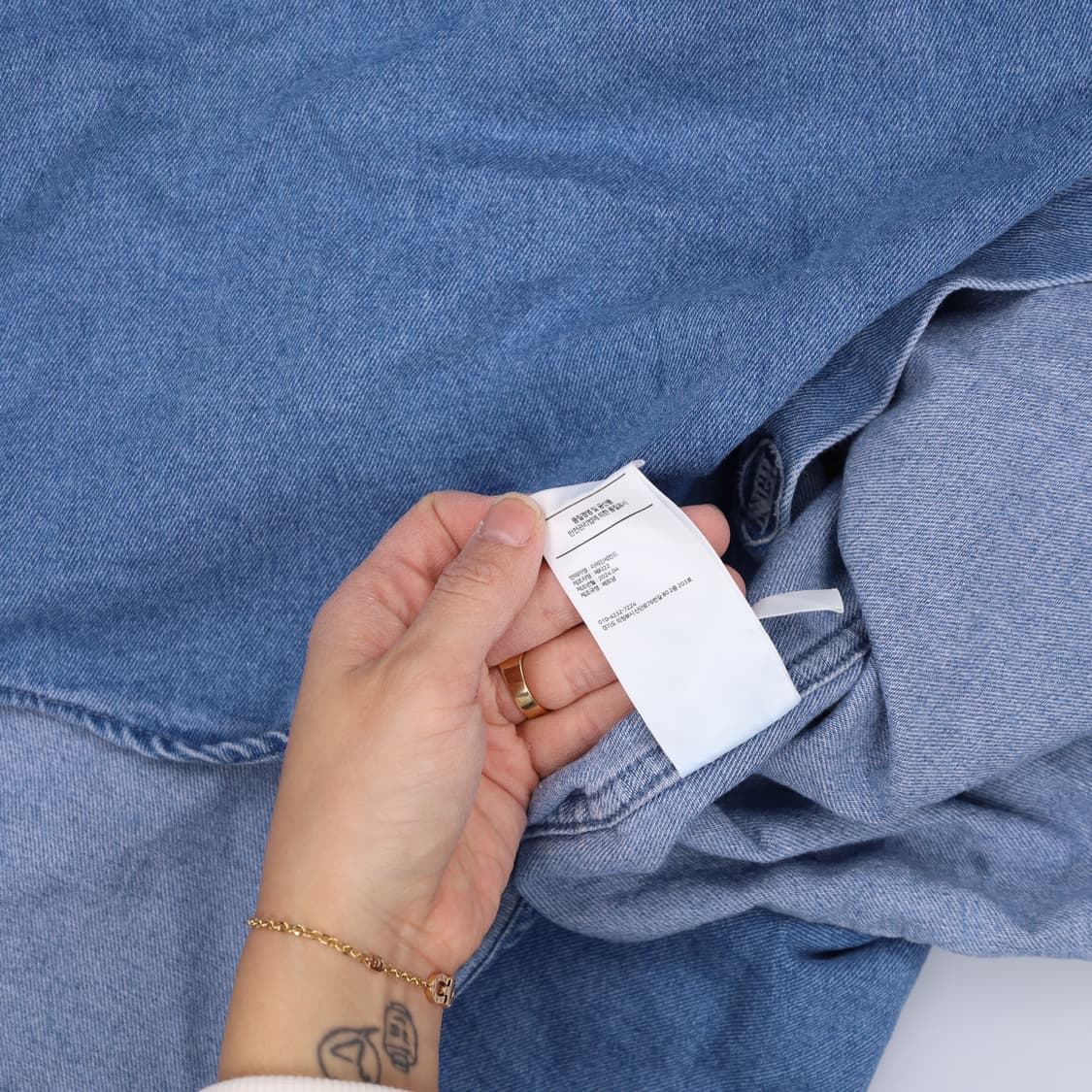 [M] 리메인세컨드 오버핏 데님셔츠 1223H1 상품이미지6