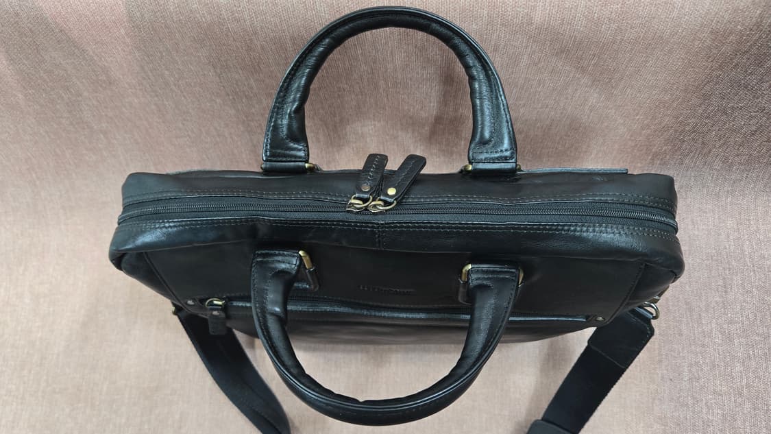 엘르옴므 블랙 가죽 서류 가방 상품이미지6