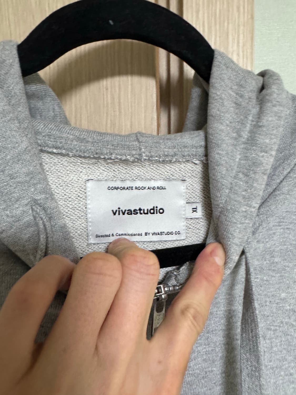 비바스튜디오 그레이 후드집업 XL 상품이미지3