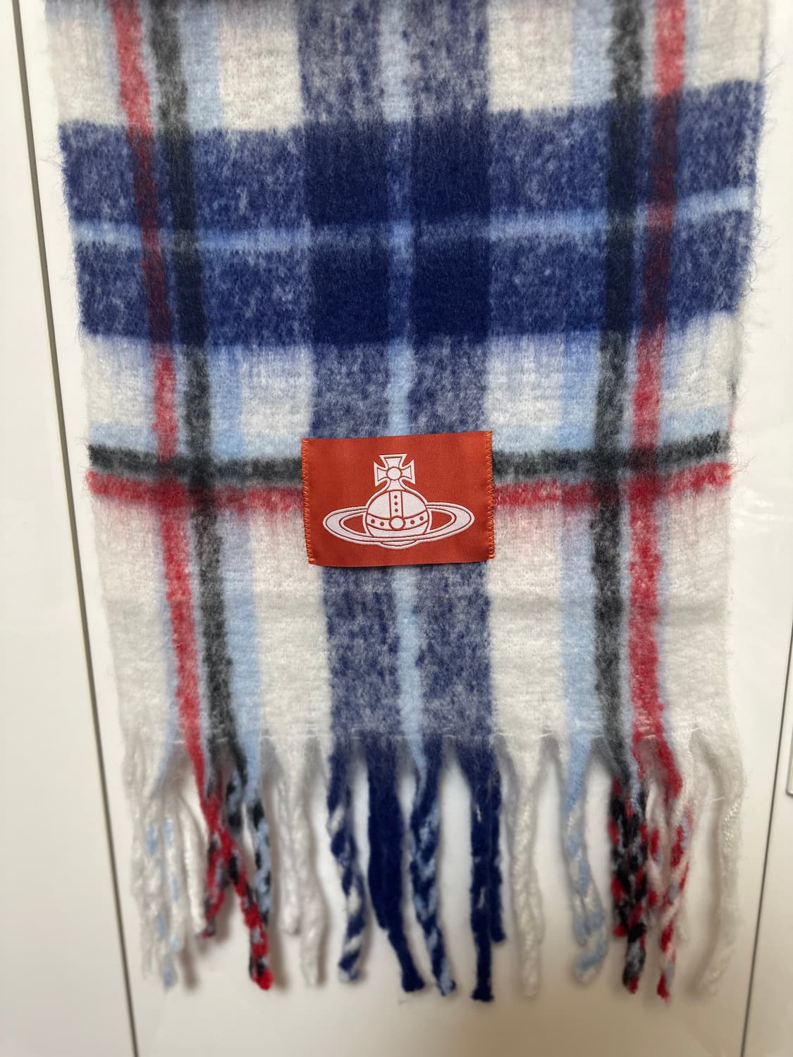 비비안웨스트우드 체크 알파카모헤어울머플러 남여공용 상품이미지4