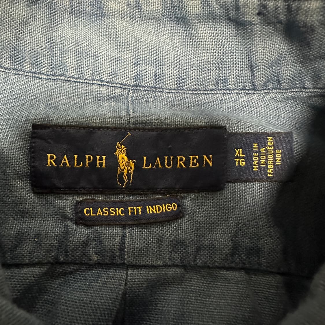 POLO RALPH LAUREN indigo linen shirt 상품이미지4