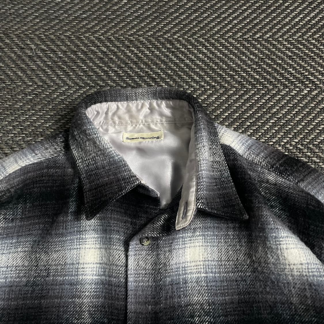 빈티지 미니멀 체크 그라데이션 치카노 플란넬 셔츠y 4739 상품이미지7