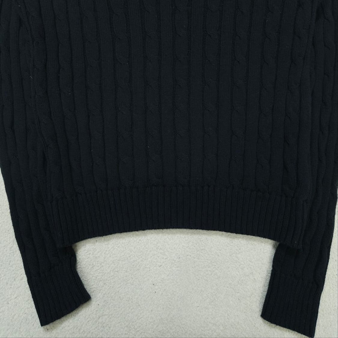 폴로 랄프 로렌 신형 여성 케이블 니트 M 블랙 상품이미지3