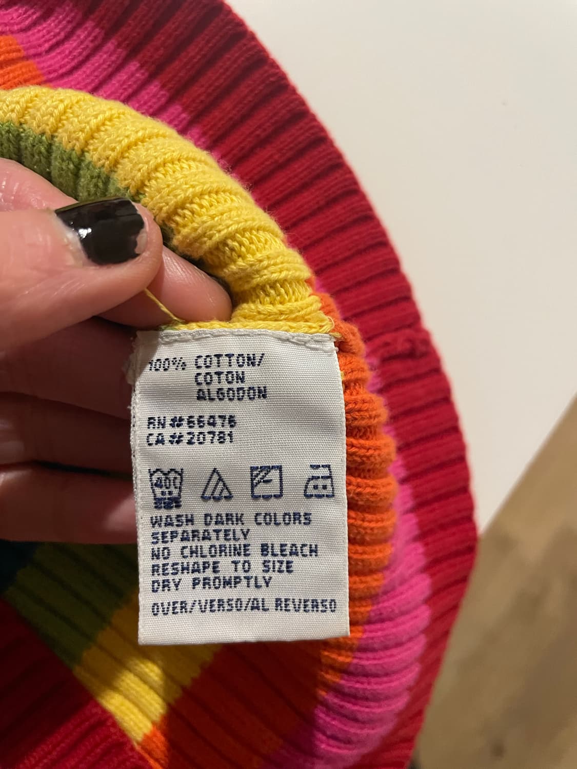 Tommy Hilfiger 레인보우 칠부 골지 니트 상품이미지5