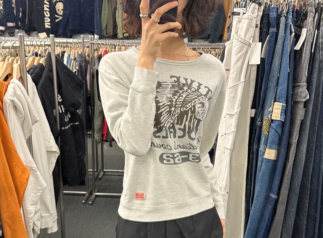 M)Kriff Mayer vintage 여성 프린팅 스웻셔츠 상품이미지1