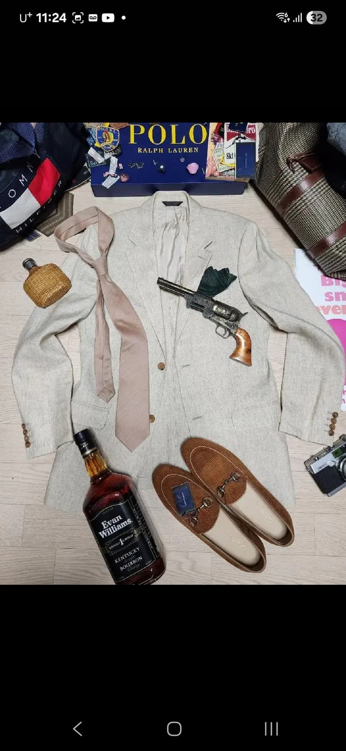 (COLLECTION 라인)캘빈클라인 컬렉션 린넨 블레이저 수트 자켓 상품이미지2