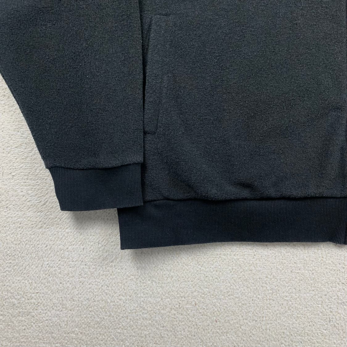 아디다스 트레포일 로고 부클 집업 자켓 블랙  상품이미지5