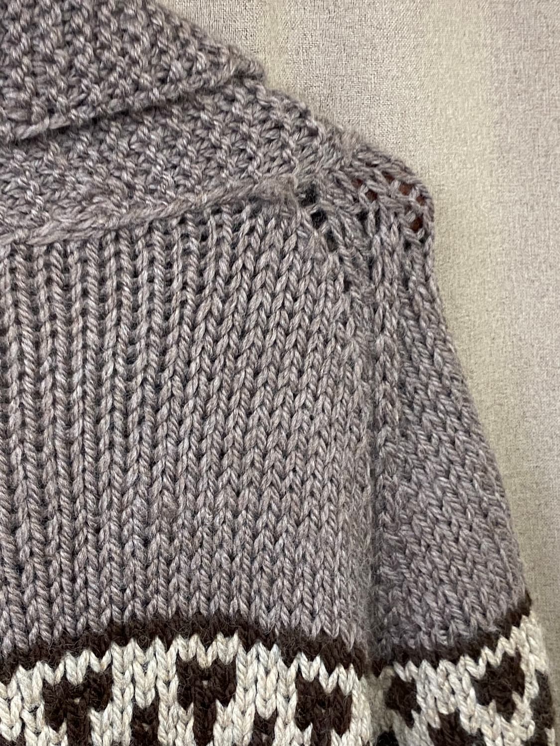 빈티지 코위찬 니트 집업 상품이미지4