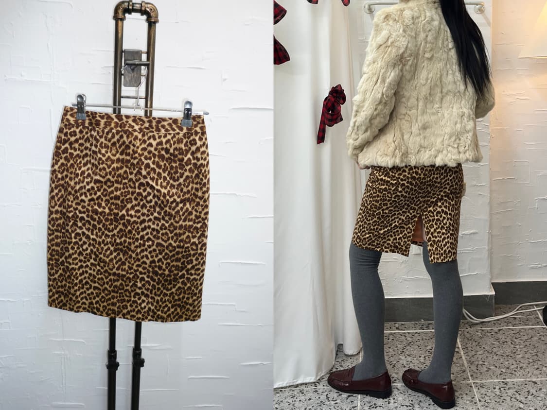 leopard fit midi skirt 상품이미지1