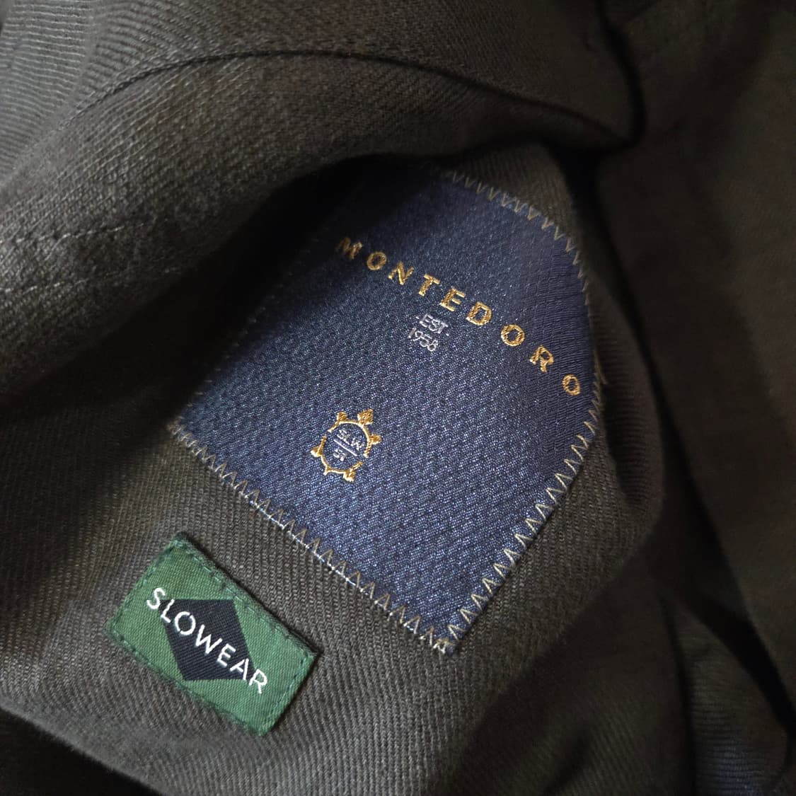 몬테도로 슬로웨어라인 린넨 커버올 필드 자켓 46 다크카키 상품이미지5