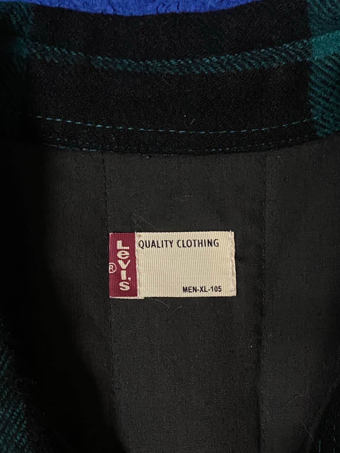 Levis 리바이스 그린 타탄체크 블루종 자켓 XL 105 상품이미지4