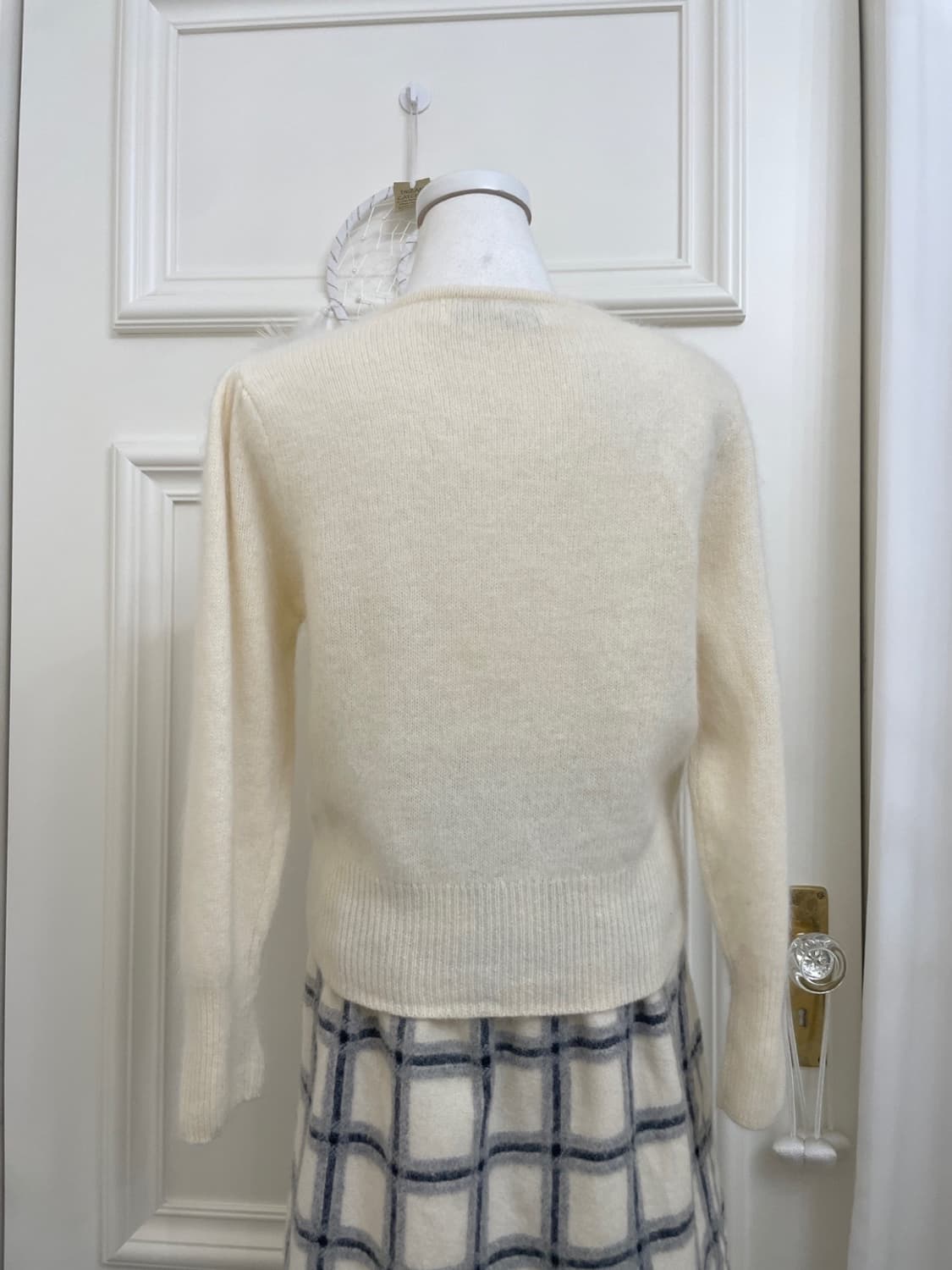 ivory beads glitter puff sleeve angora k 상품이미지5