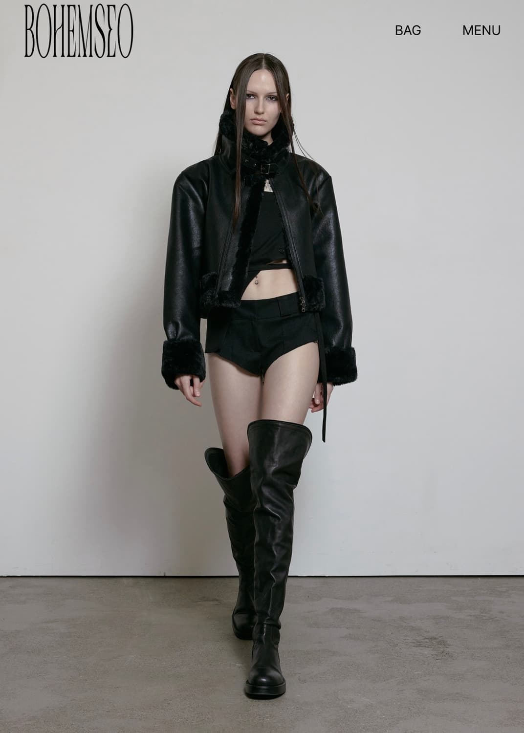 Bohemian Seoul high neck short mustang  상품이미지1