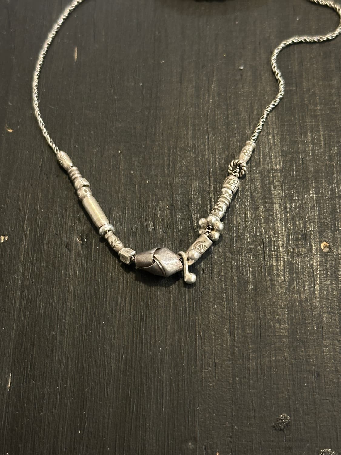 Musta karensilver mix Necklace 상품이미지2
