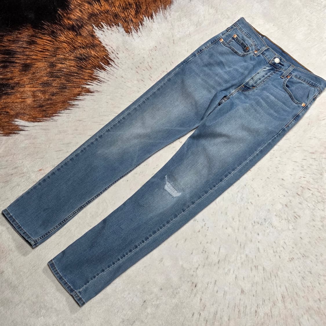 리바이스 502 슬림핏 연청 데님  상품이미지5