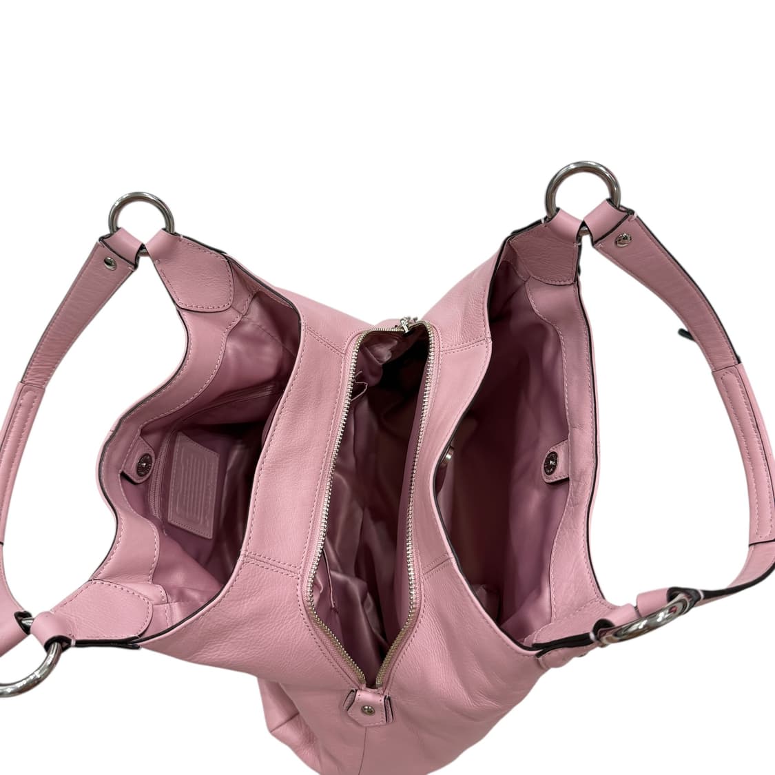 코치 빈티지 핑크 레더 버클 숄더백 호보백 Y2K 가방 상품이미지5