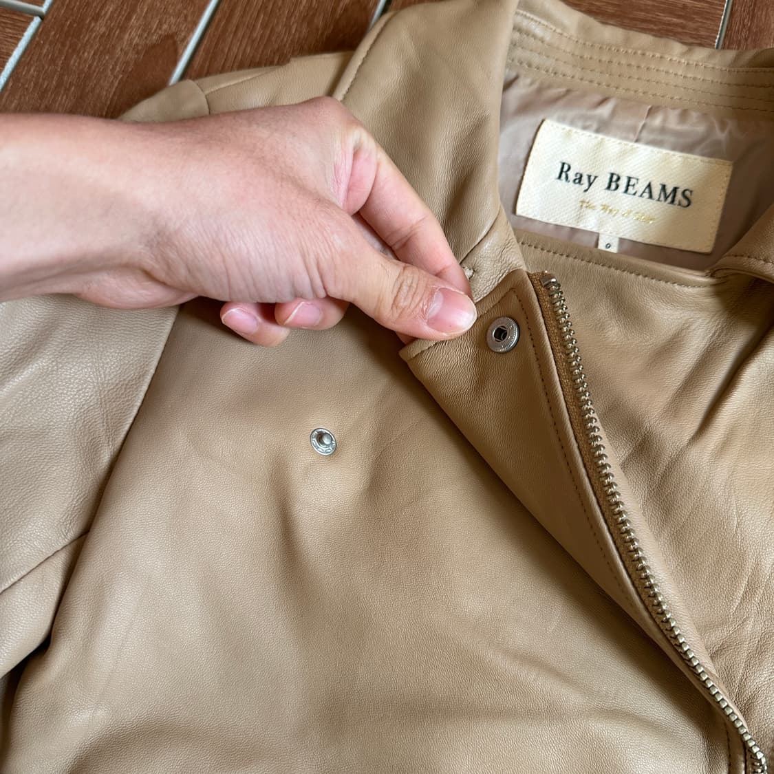 Ray beams sheepskin rider leather jacket 상품이미지4