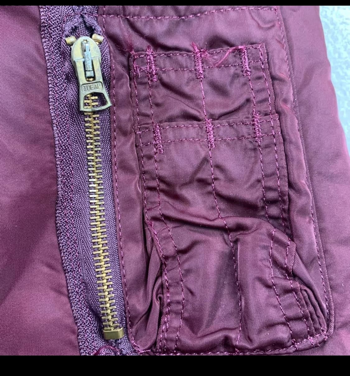 알파인더스트리 MA-1 버건디 항공점퍼 M 상품이미지5