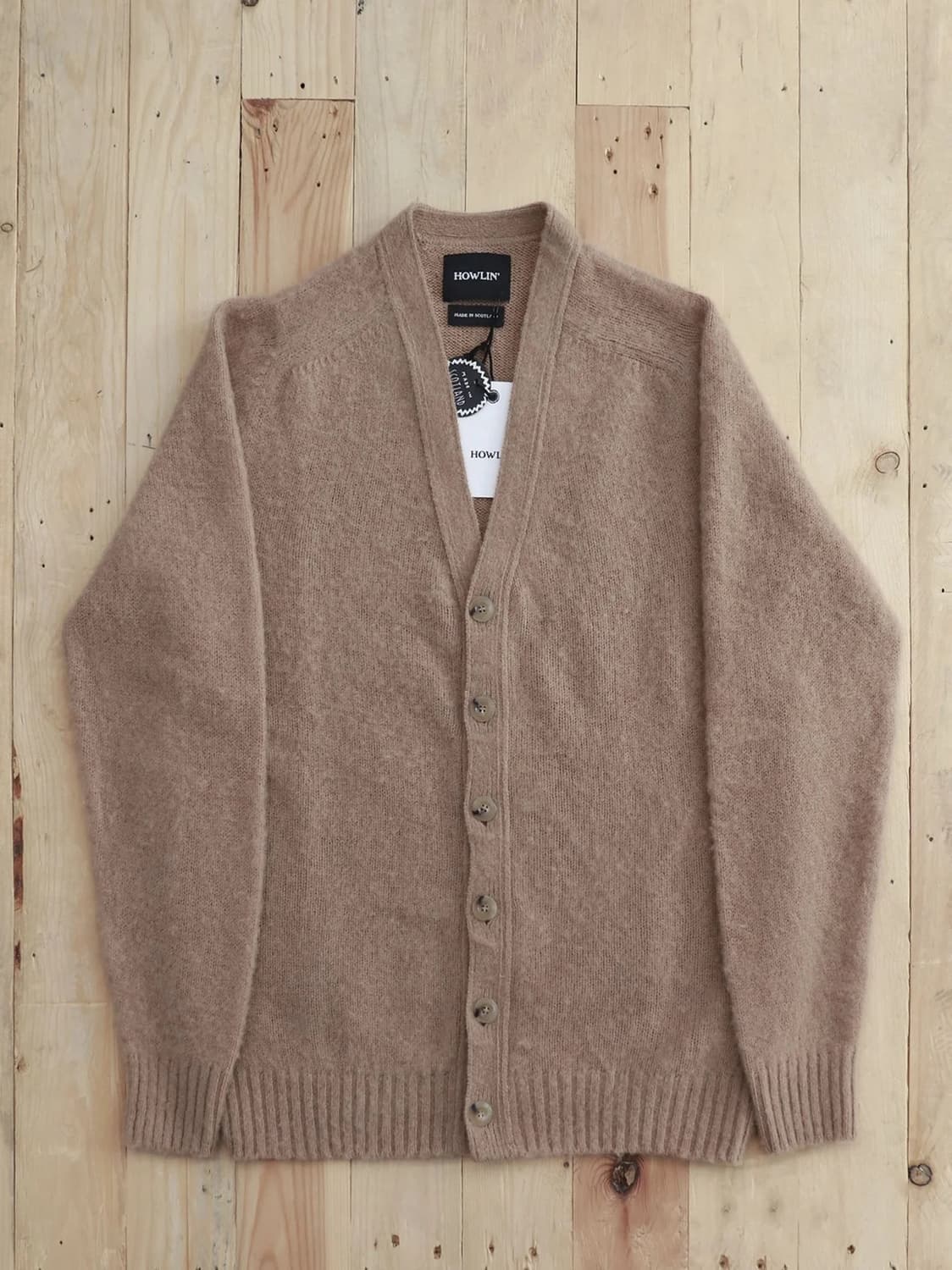 하울린 howlin 쉐기독 가디건 카멜 L 105 스코틀랜드 할리  상품이미지1