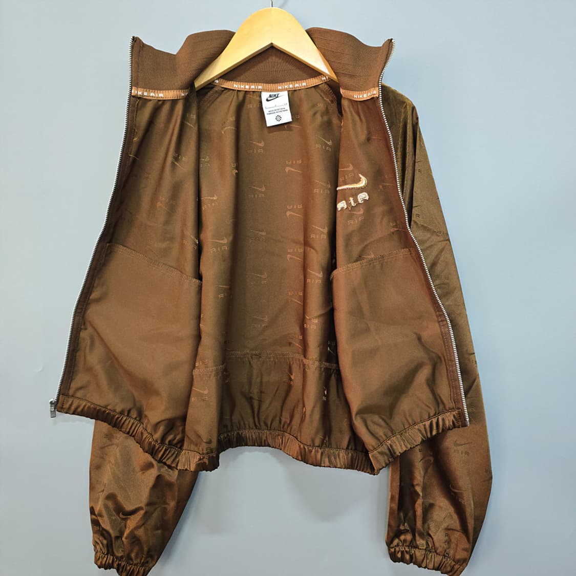나이키(NIKE) 에어 크롭 집업 바람막이 세틴 자켓 S 상품이미지5