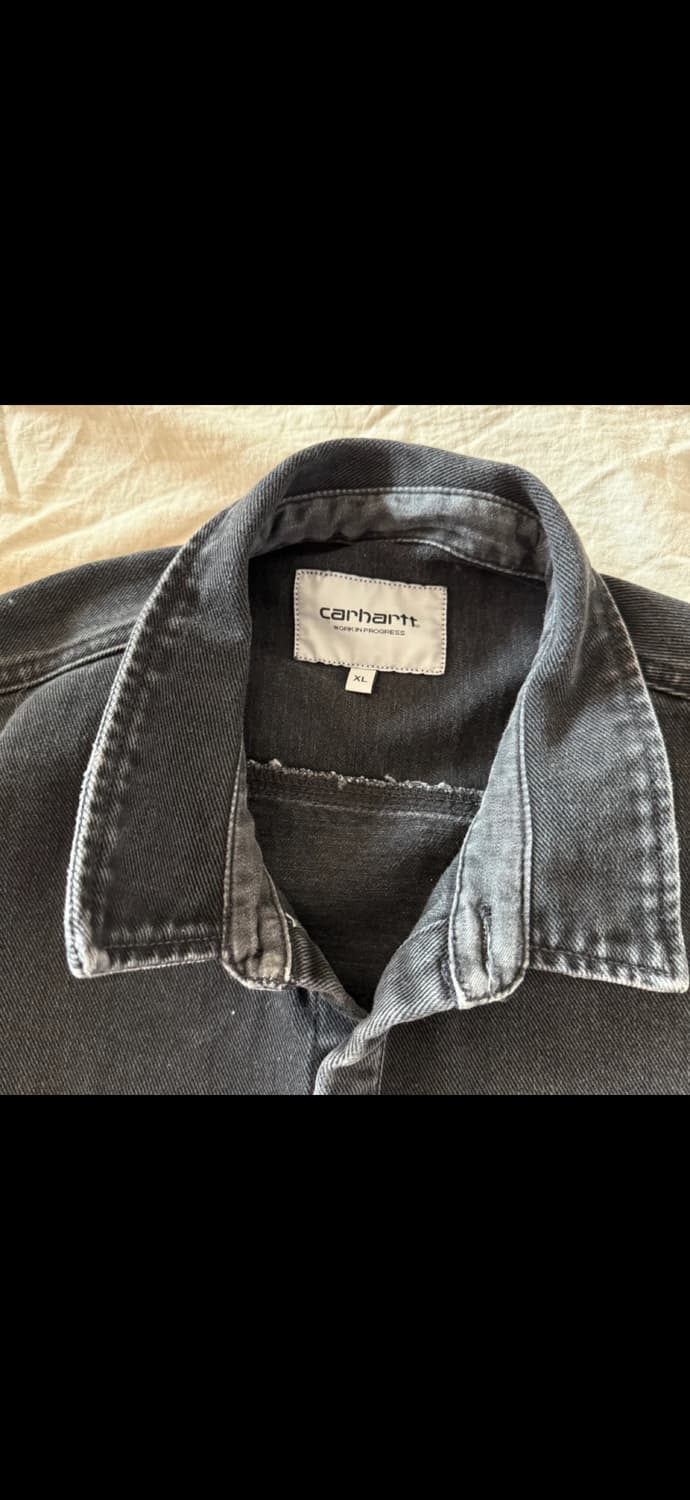 칼하트 워싱 블랙 데님 자켓셔츠 XL 상품이미지3