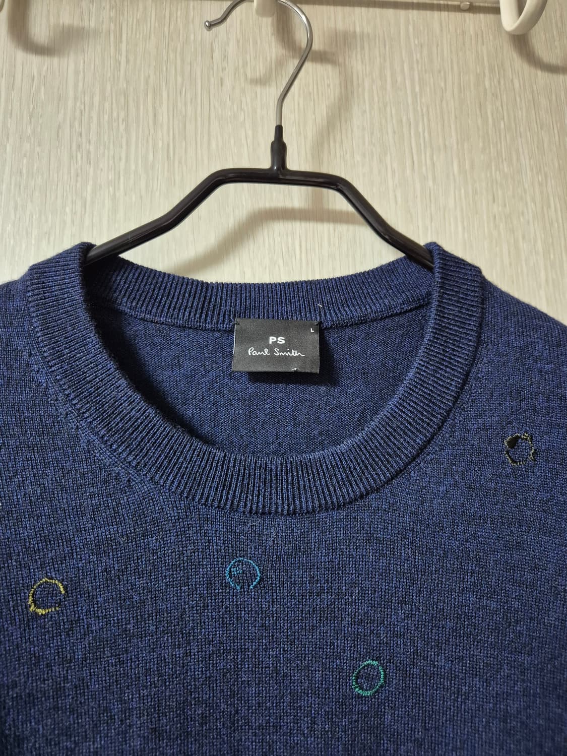 폴스미스  니트 스웨터 라운드니트 패턴 니트 라지 상품이미지3