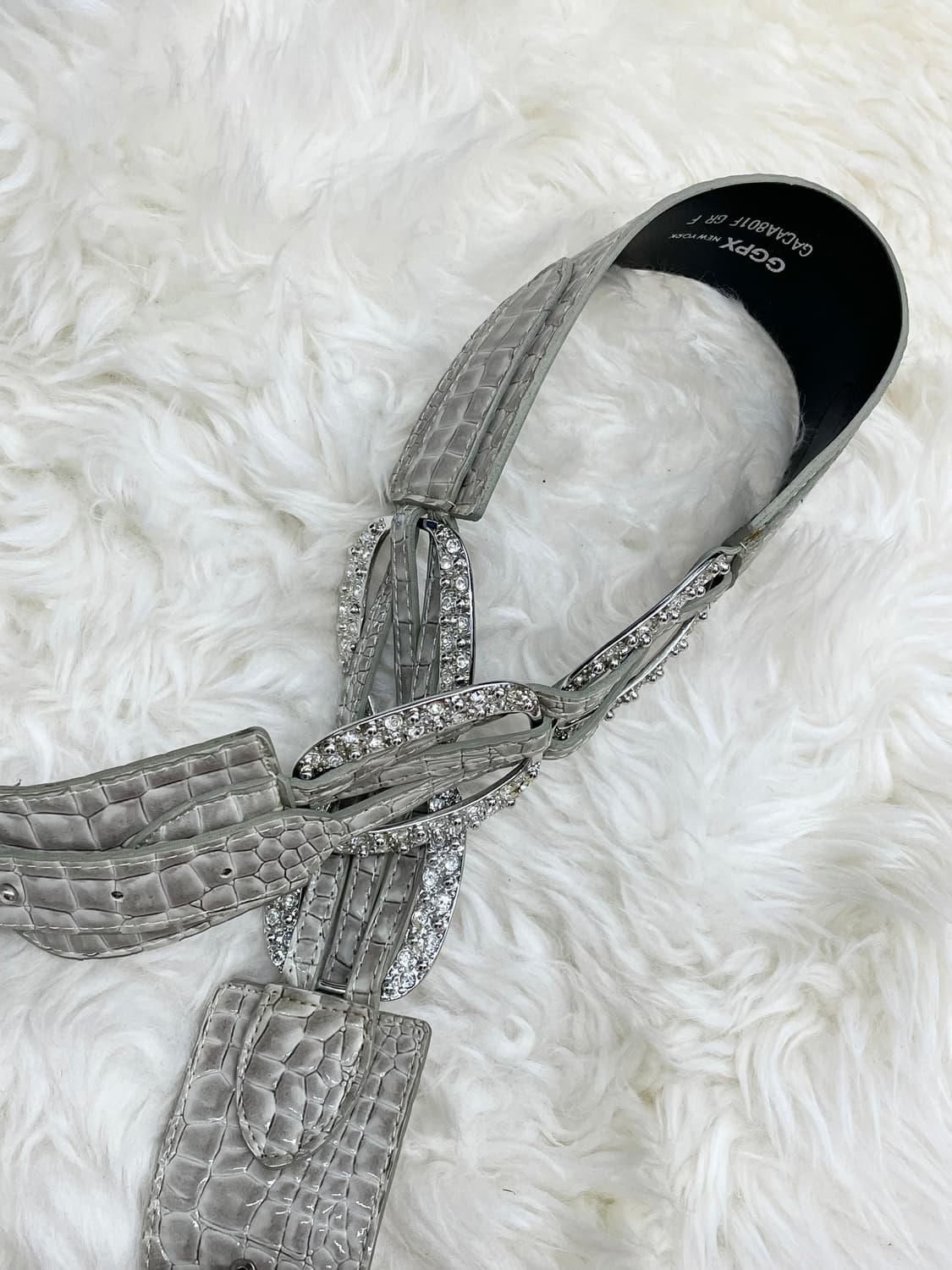 그런지 큐빅 와이드 벨트 상품이미지5