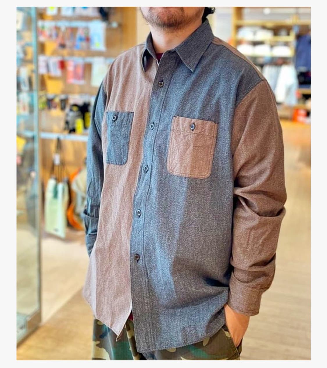 BEAMS X SUGAR CANE - 25SS CHAMBRAY SHIRT 상품이미지3