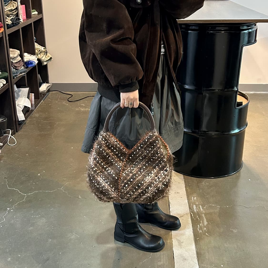 빈티지 브라운 히피 숄더백 상품이미지6