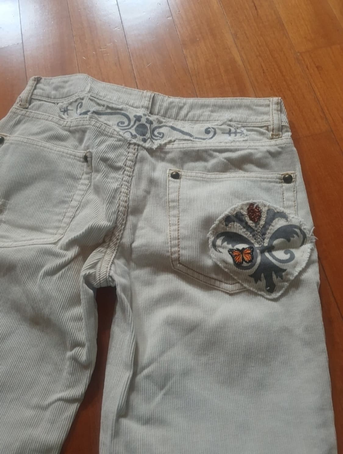 프리피플 자수 코듀로이 데미지 면바지 상품이미지6