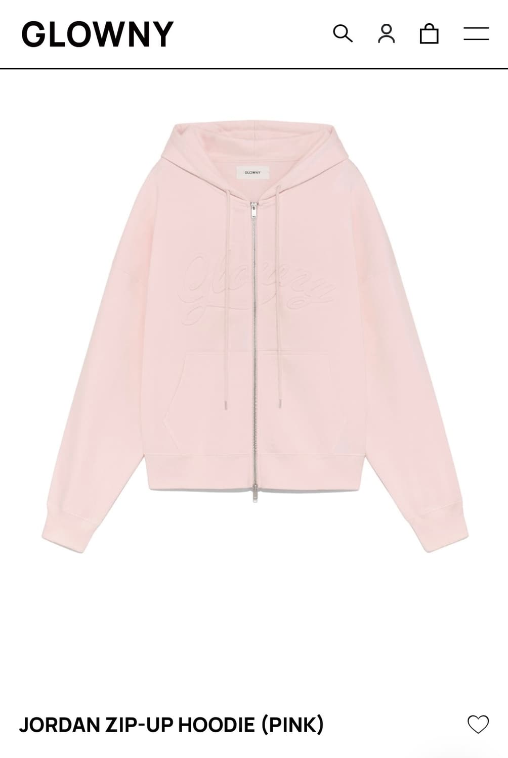 글로니 조던 후드집업 핑크 상품이미지1