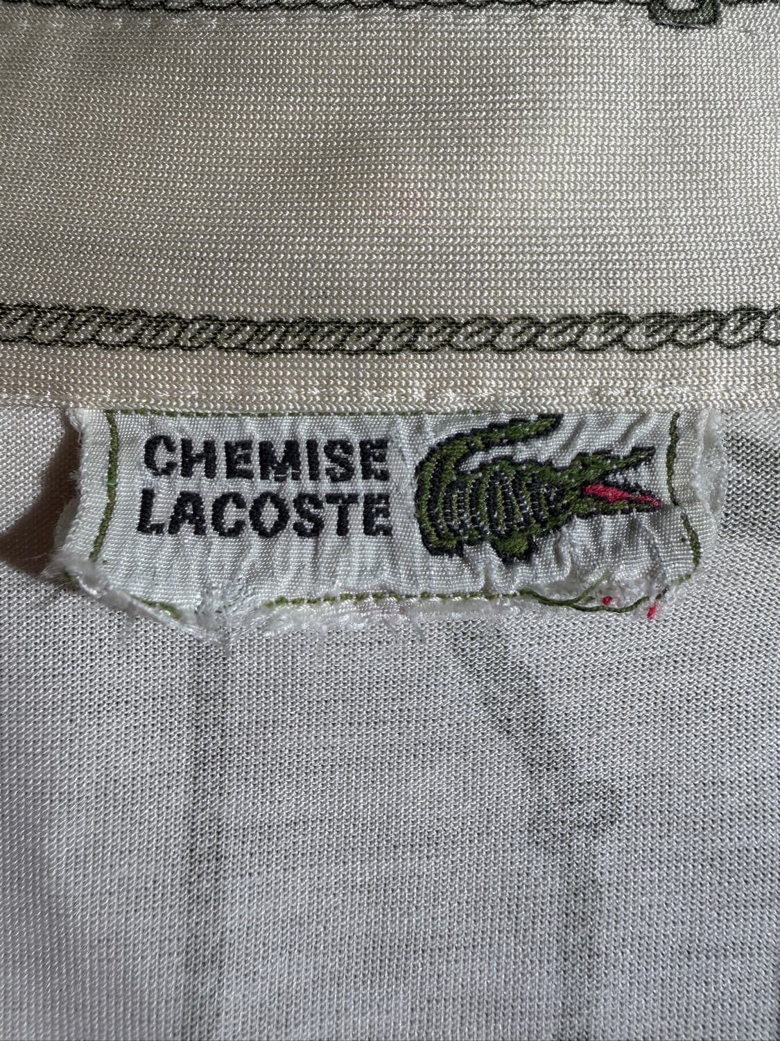 80s Chemise Lacoste Wide Collar Shirt 상품이미지5