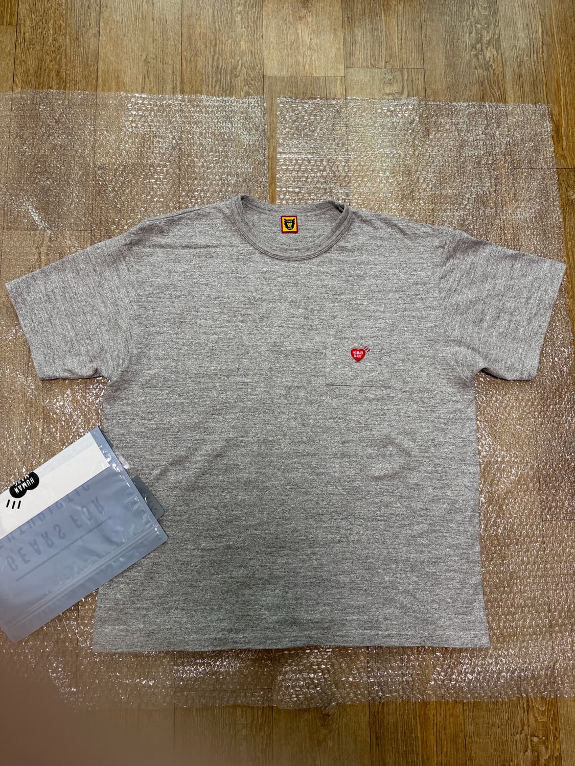 휴먼메이드 하트로고 포켓 티셔츠 그레이 3XL 상품이미지2