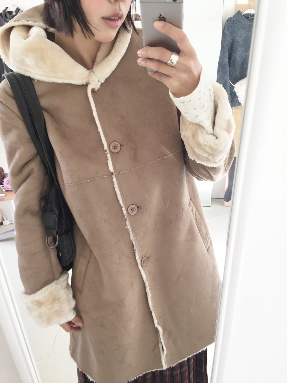 라떼 롱무스탕  상품이미지2