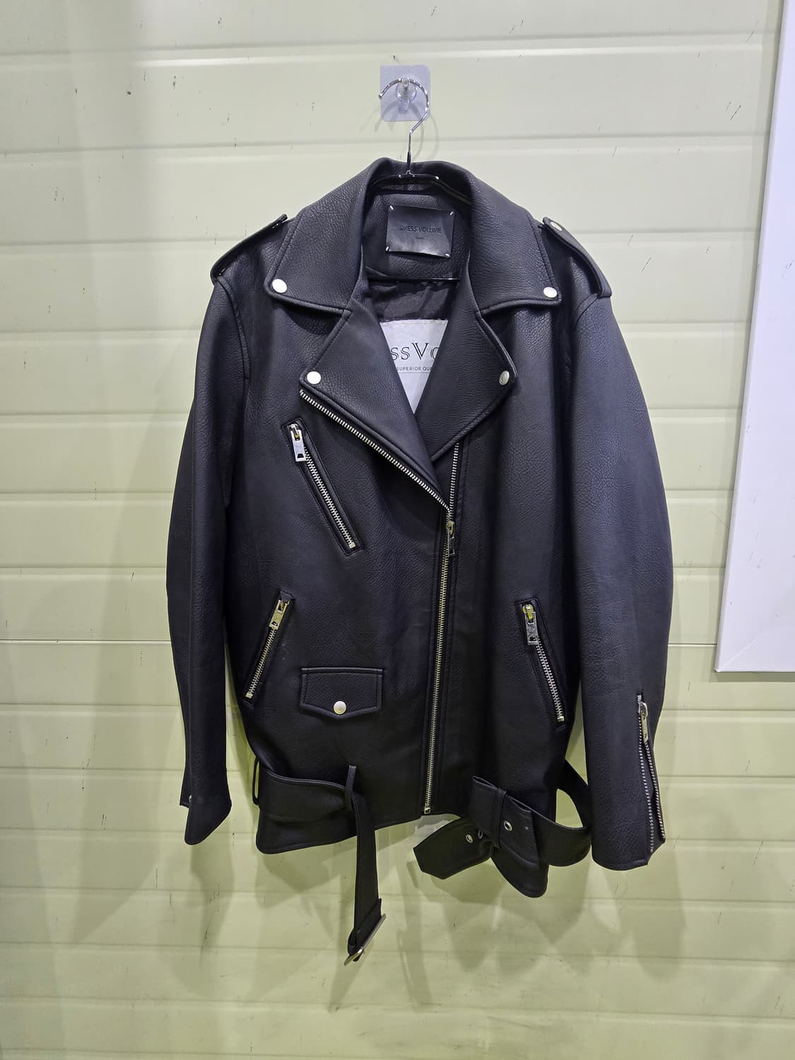 블랙 레더 라이더 자켓 상품이미지4