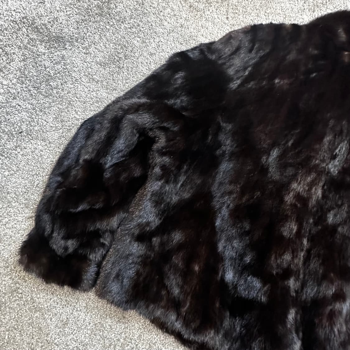 빈티지 캐나다 블랙브라운 밍크 숏 퍼자켓M 상품이미지10