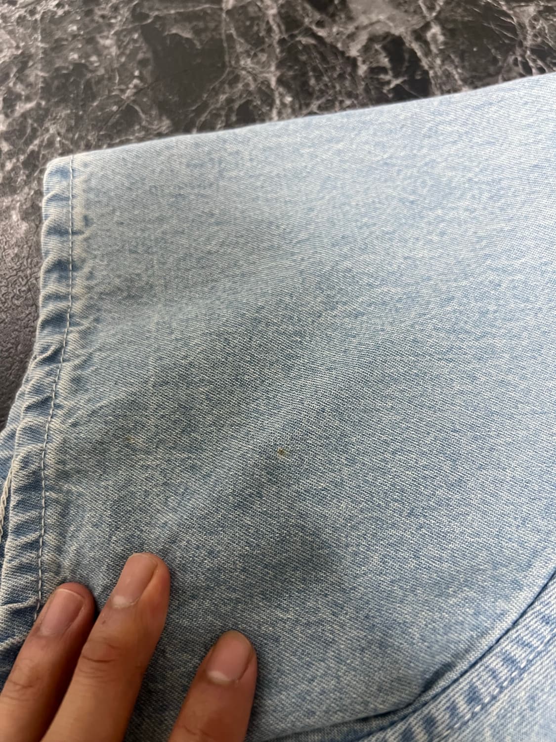 디스이즈네버댓 워시드 데님 반팔셔츠 L 상품이미지4